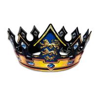 Liontouch - Triple Lion King Crown | For Kids Aged 3+ Years - Size Adjustable | Medieval Pretend Play Toy For Boys in Durable Foam | Roleplay, Dress Up, Fancy Dresses & Royal Costumes