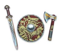 Liontouch - Viking Foam Sword, Shield & Axe Set For Kids - Age 3-8 Years | Inspired By Norse Warrior Harald | Complete Foam Toy Weapon Set For Safe Battle Play, Viking Costumes & Berserker Adventures