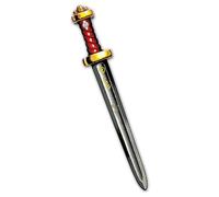 Liontouch - Viking Sword, Red Handle | For Boys Aged 3+ Years | Workshop Master Sven's Authentic Warrior Toys | Safe Medieval Weapon Accessory In Foam For Little Berserkers’ Roleplay & Costumes
