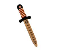 Liontouch - WoodyLion Toy Sword, Gold/Red - Small Size, Age 3-6 | Woodlike Foam Dagger with Gemstone For Toddler Boys & Girls | Safe Weapon Accessory For Pretend Play, Dress Up & Costumes