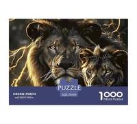 LionUltimate Challenge Jigsaw Puzzles for Adults Fierce Lion Conquer The 1000-Piece (Advanced) Impossible, Hard, And Difficult Challenging Puzzle Educational Games - This Is The Pinnacle Gift Jigsaw P