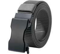 LionVII Men's Ratchet Belt for Everyday, Alloy Buckle, Trim-to-Fit 28-49" | Smooth Release Ratchet, Secure Fit Lock; Quick-Dry Nylon Webbing,Golf Work Outdoor 4-Season Wear; 1.4" Wide, Trim-to-Size