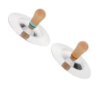 LIOOBO 1 Pair Finger Cymbals Percussion Instruments for Handle Zills for Belly Dancing Durable Small Cymbals to Inspire Musical Talent and Learning