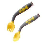 LIOOBO 1 Set Bendable Fork Spoon Set Training Utensils for Feeding High Temperature Resistant Twistable to Eat