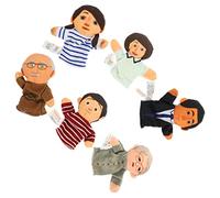 LIOOBO 1 Set Family Shaped Educational Finger Puppets Cloth Human Model Dolls for Storytelling Teaching and Pretend Play Activities