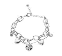 LIOOBO 1 Set Heart Shaped Essential Oil Bracelet with Adjustable Chain Stylish Aromatherapy Wrist Ornament Includes Cotton Cores for Air Purifying for Daily Wear and Travel