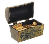 LIOOBO 1 Set Miniature Dollhouse Treasure Mini Coins Bars Ornaments Tiny Pirate Chest Props Accessories for Dollhouse Scene Decorations
