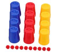 LIOOBO 10 Sets Supplies: Trick Cups and Knitted Balls - for Kid Teens Beginners - Magician Props for Birthday Stage Halloween Carnival