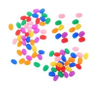 LIOOBO 100Pcs Chocolate Beans Miniature Sweet Decorations for Dollhouse Cake Toppings Realistic Artificial Candy for Pretend Play and DIY Dessert Models