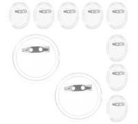 LIOOBO 10pcs Acrylic Clear Button Pins DIY Badge Kit with Transparent Back for Custom Lapel Badges Stylish Acrylic Pins for Clothes Hats Bags Craft Projects