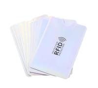 LIOOBO 10pcs Social Security Card Sleeves Credit Card Protector Cover Lightweight with Aluminum Foil Pet Material Assorted Colors for Shopping and Travel