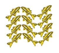 LIOOBO 12pcs Fish Balloons: Under Sea Goldfish Tropical Fish Sea Animal Creature Foil Balloons for Baby Shower Ocean Themed Birthday Party Decorations