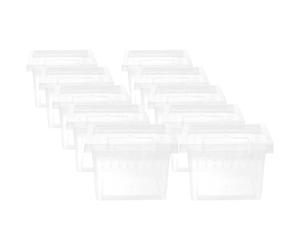 LIOOBO 12pcs Plastic Reptile Transport Container with Breathable Holes for Crickets and Corn Snakes, Professional Feeding Snake Cage Suitable for Household Use