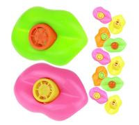 LIOOBO 12Pcs Plastic Whistle for Educational Cartoon Music Instruments Bright Learning for Birthday and Christmas Random Color