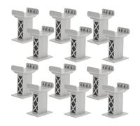 LIOOBO 12pcs Train Bridge Pier Support Risers for Railway Tracks Compatible with All Major Brands for Creative Model Building and Imaginative Play