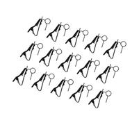 LIOOBO 15pcs Metal Collar Clip Microphone Holder Adjustable Angle Mic Clips for Lavalier Mics Heavy Duty Design Compatible with Various Brands for Interviews Meetings Presentations