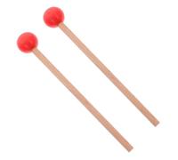 LIOOBO 1Pair Lightweight Percussion Drumsticks Marimba Mallet for Xylophone and Tongue Drum for Beginners and Professionals Red Color Easy to Carry