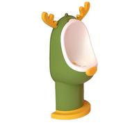 LIOOBO 1Pc Cartoon Elk Boys Pee Trainer Practical Hanging Urinal for Toilet Training Durable Wall Mounted Design with Enlarged Splash Guard Green Color for Easy Monitoring of Urine Health