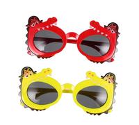 LIOOBO 2 Pairs Cartoon Party Sunglasses Funny Prank Eye Glasses Decorative Accessories for Boys and Red Yellow
