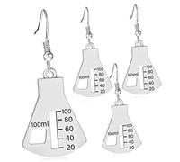 LIOOBO 2 Pairs Unique Dangle Earrings for Women Erlenmeyer Flask Charm Design for Biology Chemistry Teachers Costume Jewelry for Any Occasion