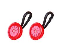 LIOOBO 2 Pcs Mini LED Clip on Bright Safety Light Waterproof Strobe Lights for Luggage Backpack Pouch Pet Running Hiking (Red)