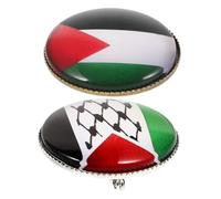 LIOOBO 2 Pcs Palestine Flag Lapel Pins National Flag Brooch for Clothes and Backpacks Unique Decorative Pin Versatile Accessory for International Travel and Souvenir