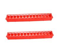LIOOBO 2 Pcs Poultry Food Box with Practical Design Lightweight Chicken Feeding Troughs Safe and Odorless Material Easy Clean and Install for Chickens Ducks and Geese