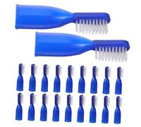 LIOOBO 20 Pack Half Finger Toothbrushes for Travel - Soft Bristles Tiny Toothbrushes Perfect for Camping - Prisons and On The Go Oral Care