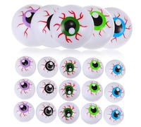 LIOOBO 20 Pcs Halloween Bouncing Eyeballs Fake Eye Balls Plastic Party Favors Decorations Realistic Colored Eyes for Halloween Party Supplies and Props