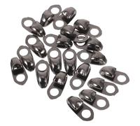 LIOOBO 20pcs Gun Black Metal Boot Lace Hooks Buckles Climbing Fittings for Hiking Boots High-top Shoe Repair DIY Fastening Accessories