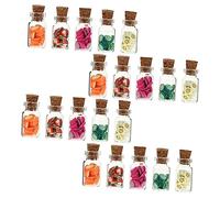 LIOOBO 20Pcs Miniature Fruit Jar Dollhouse Food Accessories High Class Glass Kitchen Ornaments Banana Lemon Tea Dragon Fruit Orange Apple for Decoration Photography Props