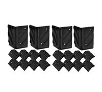 LIOOBO 20pcs Speaker Corner Protectors for Cabinets for Furniture Black Design for Audio Equipment Easy Installation Damage Prevention