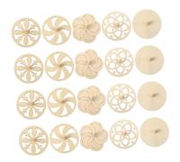 LIOOBO 20pcs Unfinished Wooden Gyroscopes for Kids Creative DIY Coloring Tops for Arts and Crafts Activities Random Color Accessories Included