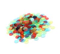 LIOOBO 240Pcs Transparent Plastic Game Markers Bingo Chips for Educational Math Games Reusable Smooth Surface Poker Props Random Color