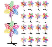 LIOOBO 24pcs Little Hair Clips for Women Pinwheel Hair Barrettes in Satin Tape for Family Gatherings Special Occasions Random Style