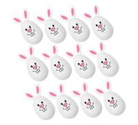 LIOOBO 24pcs Plastic Easter Egg Ornaments Openable Rabbit Shape Hollow Eggs for Easter Basket Fillers DIY Candy Boxes Party Favors and Holiday Decorations