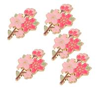LIOOBO 25Pcs Alloy Cherry Blossom Lapel Pin Brooch Floral Badge for Backpack Clothing Office Wear Women