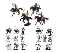 LIOOBO 28pcs Miniature Soldiers Set Realistic Knight Figures Models for Role Playing Games Lightweight Safe Design for Adults for Tabletop Gaming Collection