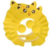 LIOOBO 2pcs Baby Bathing Protector Shower Caps for Kids, Eva Material, Yellow, Protect Eyes and Ears During Hair Washing, Prevents Scratching, for Bath Time Safety