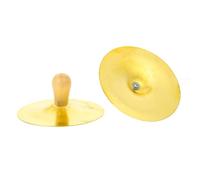 LIOOBO 2pcs Copper Finger Cymbals for Belly Dance Hand Cymbals Easy to Use Stage Musical Instrument for Parties and Educational Play