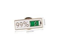 LIOOBO 2pcs Creative Japanese Style Battery Indicator Lapel Pins for Couples Unique Expression Badge Brooches for Collar Bag Scarf Accessories Adorable Social Symbol