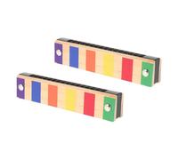LIOOBO 2Pcs Double Row Musical Instrument for Beginners Safe Natural for Preschoolers for Music Exploration and Development