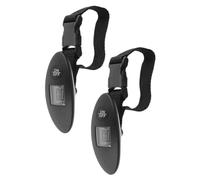 LIOOBO 2pcs Electronic Luggage Scale Measuring Weight Luggage Traveling Weighing Scale Handheld Suitcase for Travel Portable Suitcase Weigher Black Abs