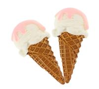 LIOOBO 2pcs Faux Ice Cream Scoops Realistic Decorative Ice Cream Model for Party Displays Home Decoration and Photography Unique Food Props for Shops and Celebrations