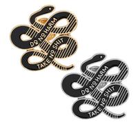 LIOOBO 2pcs Funny Creative Snake Brooch Silver Alloy Pins for Women Decorative Brooches for Jeans and Bag Accessories Unique Vintage Style Metal Snake Pins