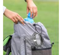 LIOOBO 2pcs Mini Doll Storage Bag Hanging Ornament Small Multifunctional Carrier Bag Black Clip for Students Outdoor Display and Travel