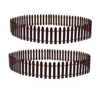 LIOOBO 2pcs Miniature Wooden Fence Props Micro Landscape Garden Decorations Fairy Garden Decor for Courtyards Restaurants Hotels Simple and Elegant Design