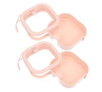 LIOOBO 2pcs Portable Hair Tie Organizer Box Visible Hair Storage Case with Lanyard Design Easy to Clean for Desktop and Travel Space Saving