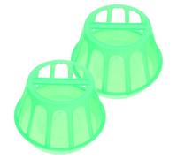 LIOOBO 2pcs Portable Poultry Feeding Dish for Chickens Ducks Geese Anti-spill Food Feeder Container Easy to Clean Smooth Surface Suitable for Dry and Wet Feed