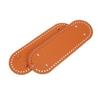 LIOOBO 2Pcs PU Leather Oblong Bag Bottom Base for DIY Knitting Crochet Bags Handbag Shaping Pad with Versatile Purse Making Supply for Handwoven Creations